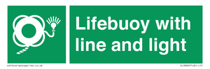 Lifebuoy with line and light